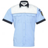 Camasa Bluza Alb/Bleu/Bleumarin (barbati, maneca scurta)